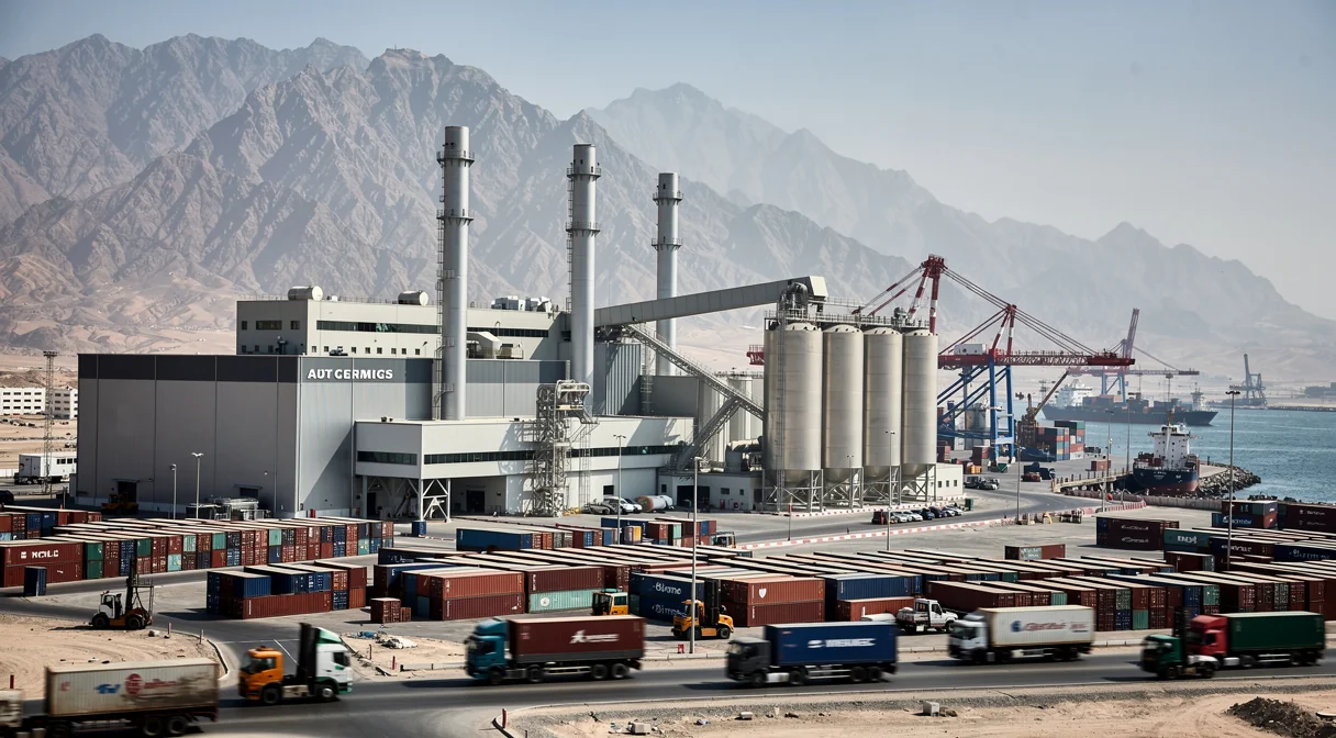 Usine de céramique et installations industrielles de Ras Al Khaimah sous le soleil